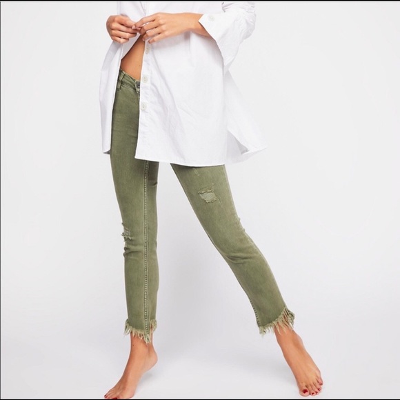 💸SOLD💸Free People Great Heights raw hem jeans - Picture 3 of 7